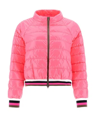 Herno Zipped Bomber Jacket In Pink