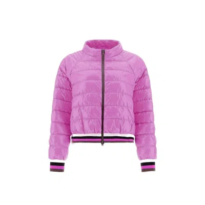 Herno Zipped Bomber Jacket In Purple