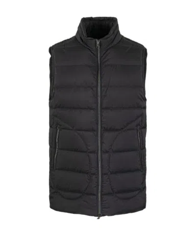 Herno Zipped Gilet Jacket In Black