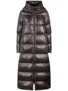 Herno Nylon Long Down Jacket In 褐色