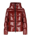 Herno Zipped Hooded Down Jacket In Red