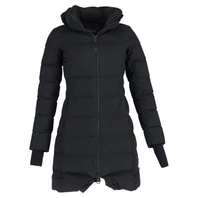 Herno Zipped Hooded Down Jacket In Black Polyester