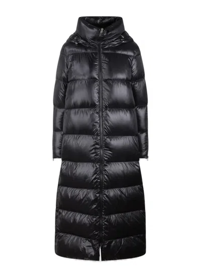 Herno Long Quilted Puffer Coat In Black