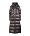 Herno Nylon Long Down Jacket In Black