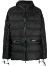 Herno Zipped Hooded Padded Jacket In Schwarz