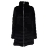 Herno Zipped Puffer Coat In Black Viscose In Black