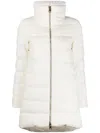 Herno Zipped-up Padded Coat In Weiss