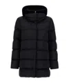 Herno A-shape Jacket In Satin And Lady Alternative Fur In Black