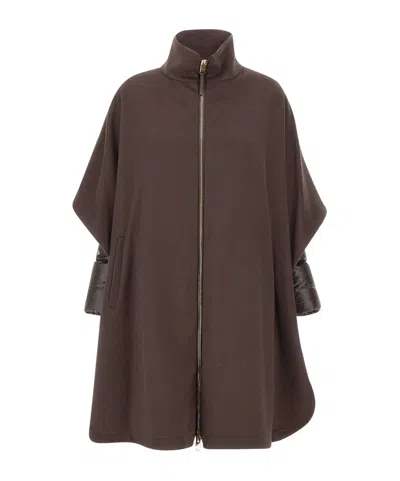 Herno Zipper Down Jacket In Brown