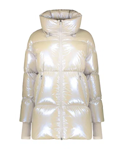 Herno Laminar Drawstring-collar Puffer Jacket In Gray
