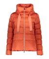 Herno Stand Up-collar Zip-up Puffer Jacket In Red