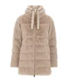 Herno Zipper Hooded Down Jacket In Black