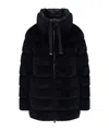 Herno Zipper Hooded Down Jacket In Black