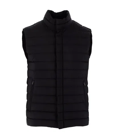 Herno Zipper Leisure Vest In Black