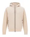 Herno Zipper Long Sleeve Down Jacket In Neutral