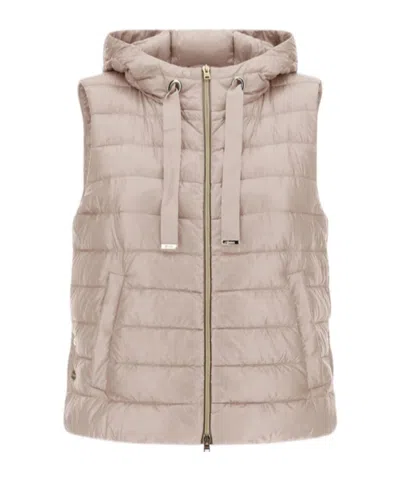 Herno Zipper Vest Down Jacket In Neutral