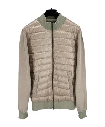 Herno Zippered Casual Jacket In Nude
