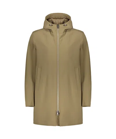 Herno Drawstring-hood Padded Coat In Green