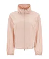 Herno Zippered Long Sleeve Casual Jacket In Pink