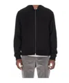 Herno Ribbed Collar Bomber Jacket And Pockets In Black