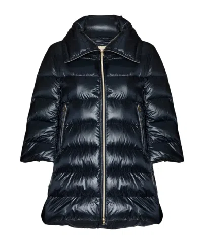 Herno Zippered Quilted Down Jacket In Black