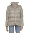 Herno Down Jacket In Nylon And Eco-fur In Gray