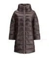 Herno Zippered Quilted Down Jacket In Brown