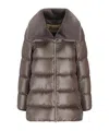Herno Double-zip Quilted Down Jacket In Brown
