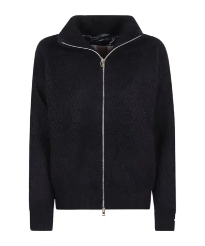 Herno Zippered Sweater In Black