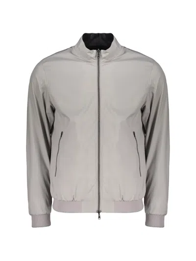 Herno Zip-up Bomber Jacket In Gray