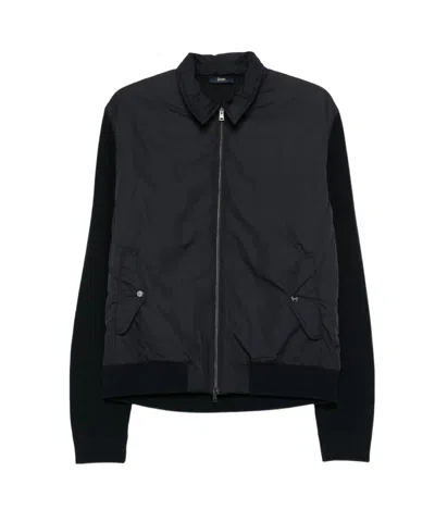 Herno Zip-up Cardigan In Black