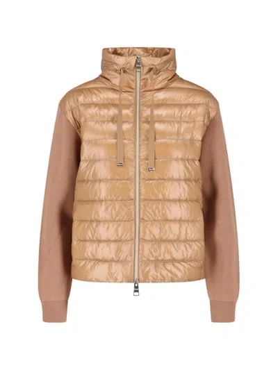 Herno Zip-up Cardigan In Brown