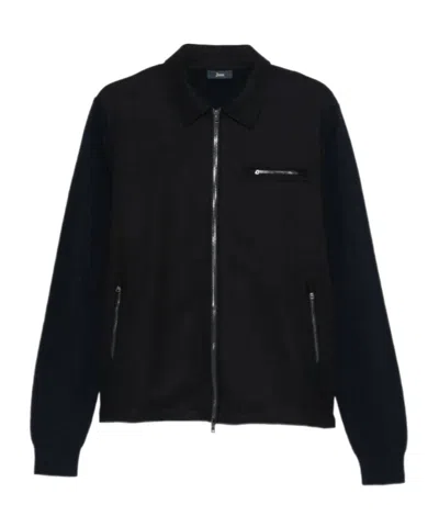 HERNO ZIP-UP COLLARED JACKET