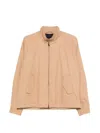Herno Zip-up Flap-pocket Jacket In Neutral