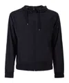 Herno Men Stretch Techno-nylon Bomber Jacket In Blue