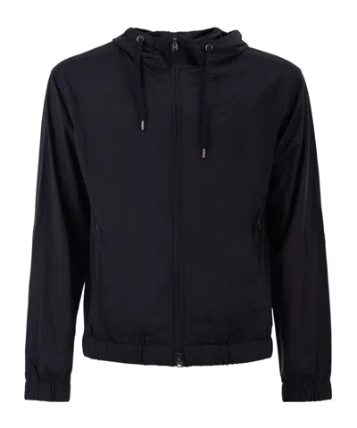 HERNO HERNO ZIP-UP HOODED BOMBER JACKET