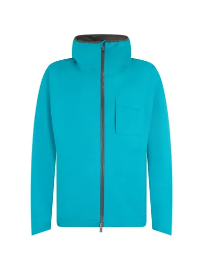 Herno Lightweight Hooded Jacket In Blue