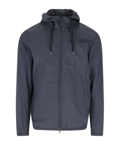 Herno Blue Double-layer Ripstop Nylon Jacket