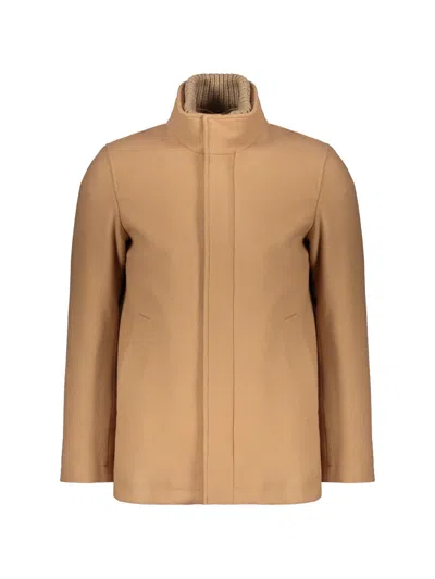Herno Zip-up Jacket In Brown