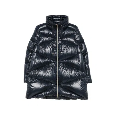 Herno Zip-up Padded Coat In Blue