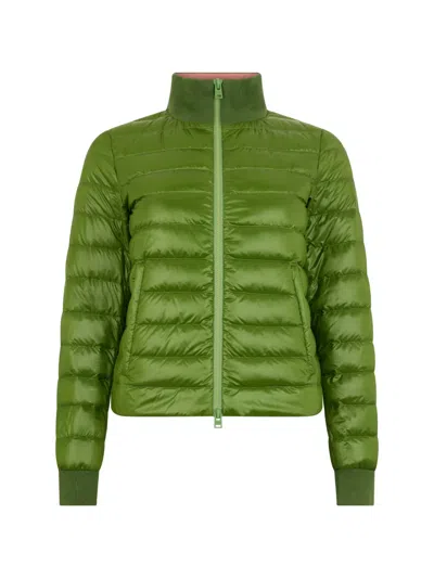 Herno Zip-up Puffer Jacket In Green