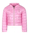 Herno Zip-up Quilted Jacket In Pink