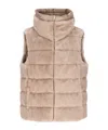 Herno Gilet Imbottito Pelliccia Sintetica In Neutral