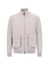 Herno Zip-up Wool Bomber Jacket In Neutral