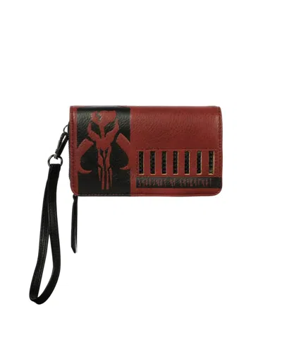 Heroes & Villains Heroes Villains Star Wars Boba Fett Mythosaur Badge Wristlet In Brown