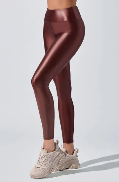 Heroine Sport Celine High Waist Leggings In Burgundy