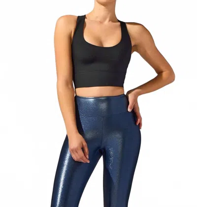 Heroine Sport Cross Back Top In Black