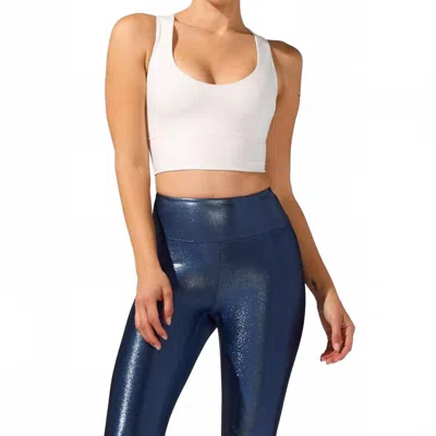 Heroine Sport Cross Back Top In White