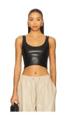 Heroine Sport Leder-tanktop Leather Tank Top In Multi