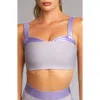 Heroine Sport Lina Metallic Trim Longline Sports Bra In Purple